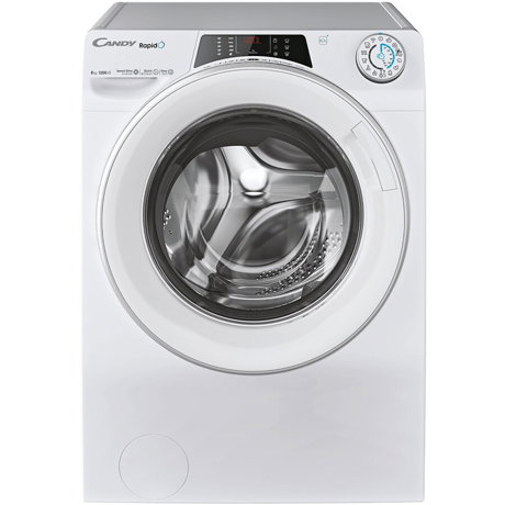 Masina de spalat rufe Candy RapidO RO 1284DWMST/1-S, 8 kg, 1200 rpm, 16 programe, Steam, Wi-Fi + Bluetooth, Clasa A, Alb